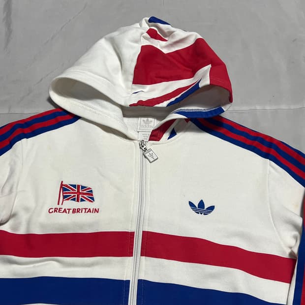 90 아디다스 영국 국가 후드 집업