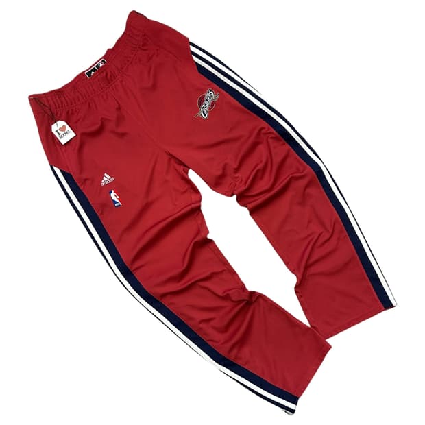 [S] 아디다스 NBA 버튼 트랙 팬츠 레드 A259
