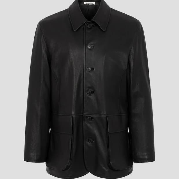 오라리 램 레더 블루종 블랙 4