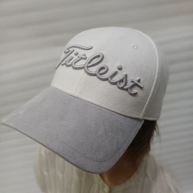 타이틀리스트 골프 스웨이드 울 볼캡 여성 캡 모자 겨울 사랑봉봉