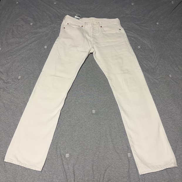 [W31 L32] 리바이스 501 화이트 데님팬츠