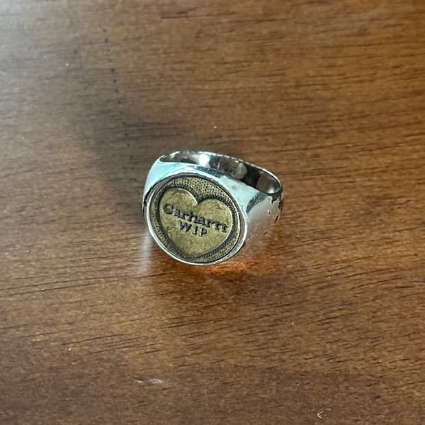 칼하트WIP 하트링 실버 L 은반지 (설명 확인!)
