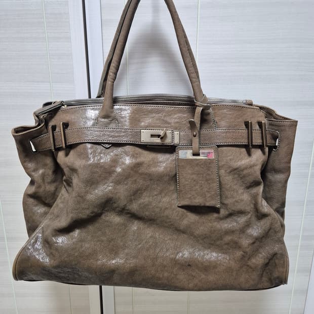 (정품) TIME 타임 카프스킨 버클 빅백  토트백 켈리백