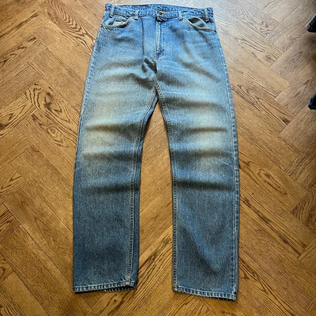[38]90's 리바이스 USA Made 오랜지탭 505 워싱 데님 팬츠