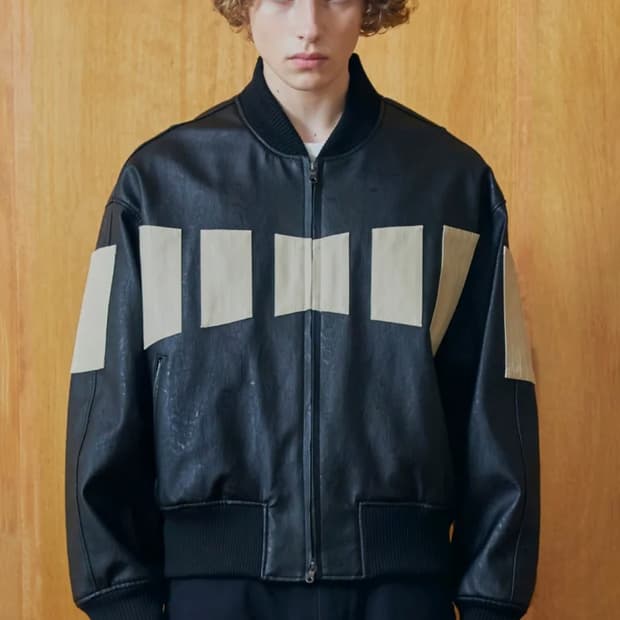 새상품)로파이 비건레더 봄버 자켓 m