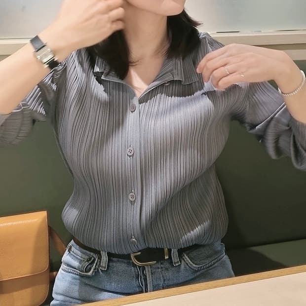 플리츠플리즈베이직셔츠