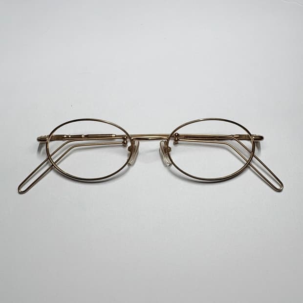 빈티지 안경(클래식 골드 원형 메탈 안경)