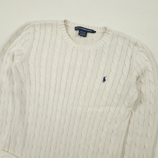 (여성L) 폴로 랄프로렌 아이보리 케이블 니트