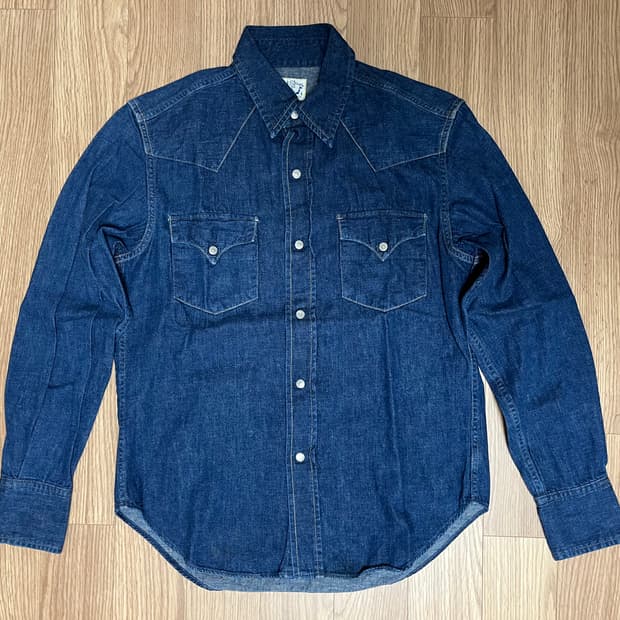 오어슬로우 OrSlow 데님 웨스턴 셔츠 Sz.1