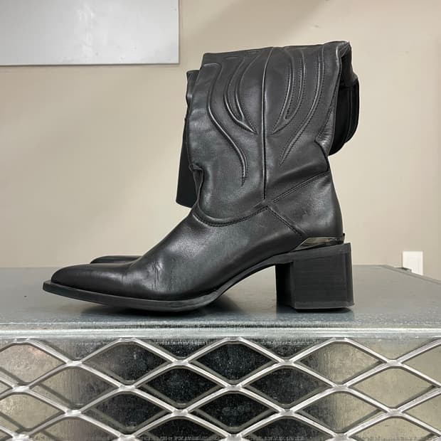 자라 블랙 웨스턴 롱부츠 36 (gr-4267)