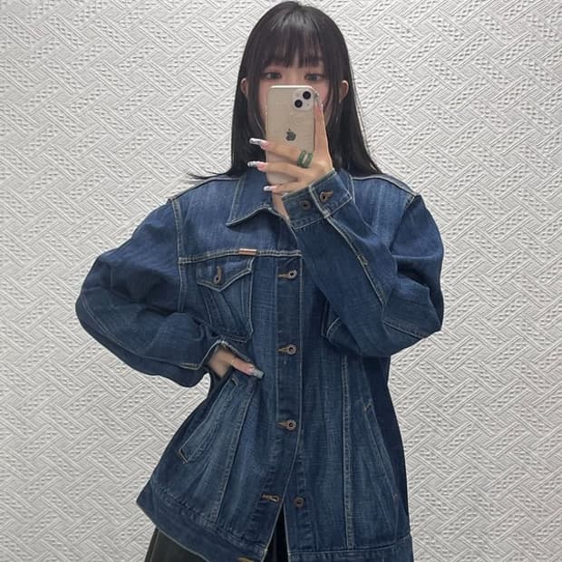 마자플라바 올드스쿨 웨스턴 빈티지 오버핏 데님자켓 100 C12771