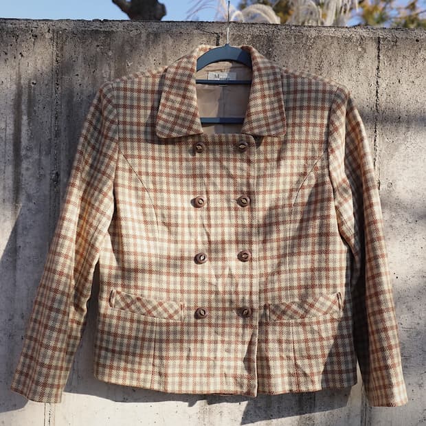 [VINTAGE] 코지 체크 자켓