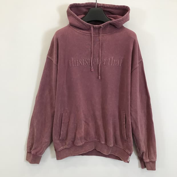 디스이즈네버댓 피그먼트 워시드 후드 더스티로즈 [L]