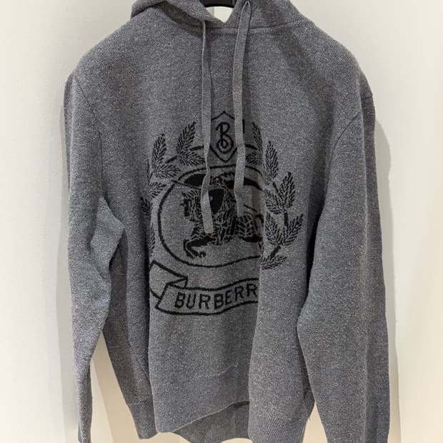 [L] 버버리 EKD 월계수 울 니트 후드티