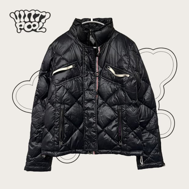 일본빈티지 타미힐피거 퀄팅 다운 패딩 M 네이비 W