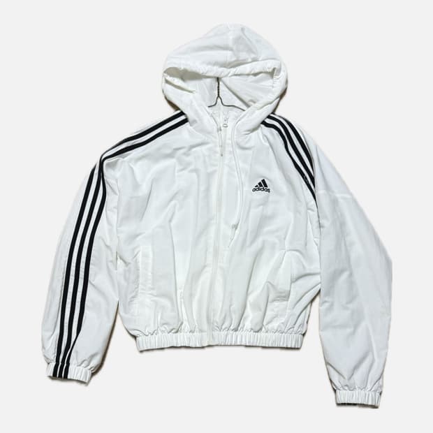 아디다스 크롭 바람막이 화이트