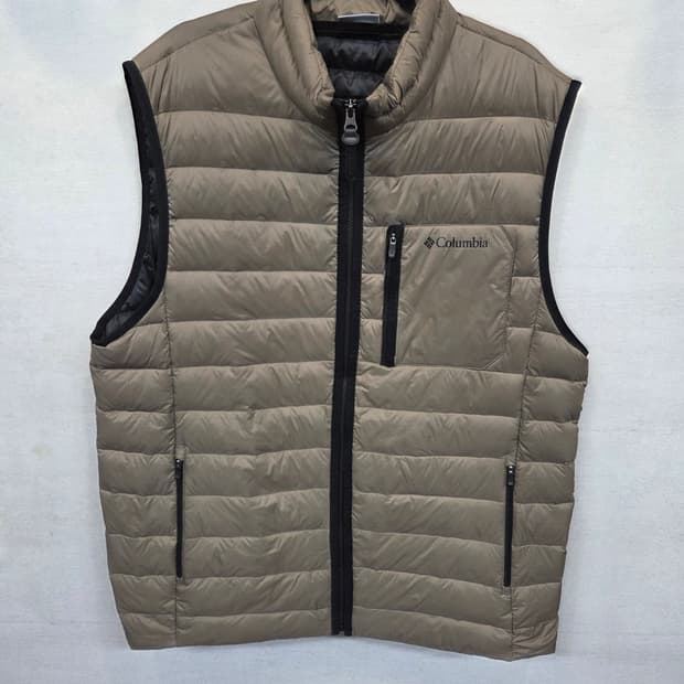 컬럼비아 경량패딩 조끼 베이지 xxl