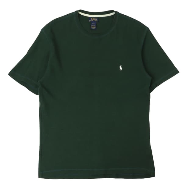 폴로 랄프로렌 그린 와플 하프 티셔츠