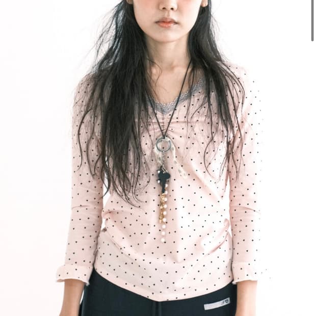 새상품 샵페어리 레이스탑 핑크