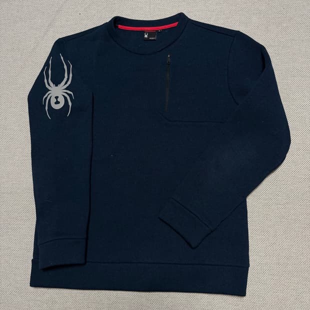 스파이더 빅로고 플리스 맨투맨