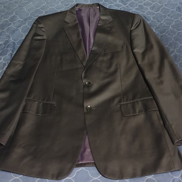 (빈티지) 피에르발망 스트라이프 클래식 투버튼 블레이저 (105)