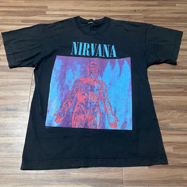 너바나 sliver 빈티지 부틀렉 티셔츠 nirvana 밴드티 락티
