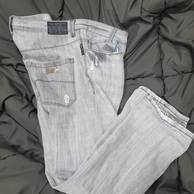 알마니 빈티지  스트레이트핏 워싱진 