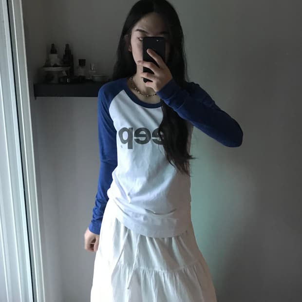 지프 중앙 스펠아웃 나그랑 긴팔 슬리브티