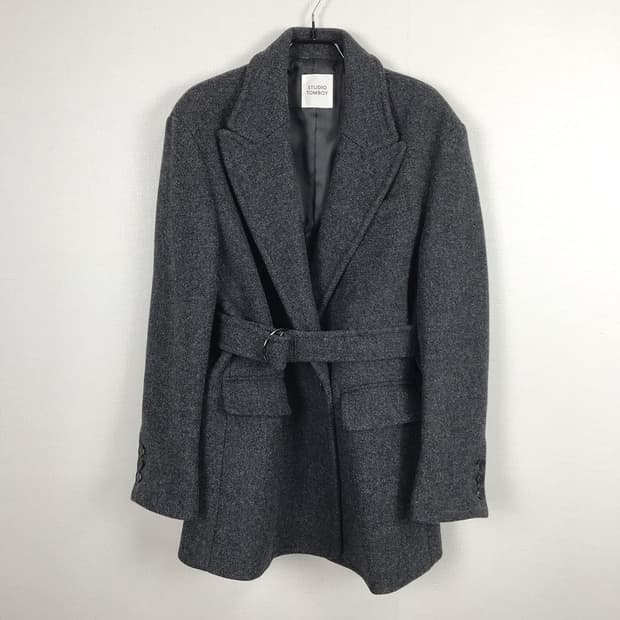 스튜디오톰보이 벨티드 오버핏 여성 겨울 자켓