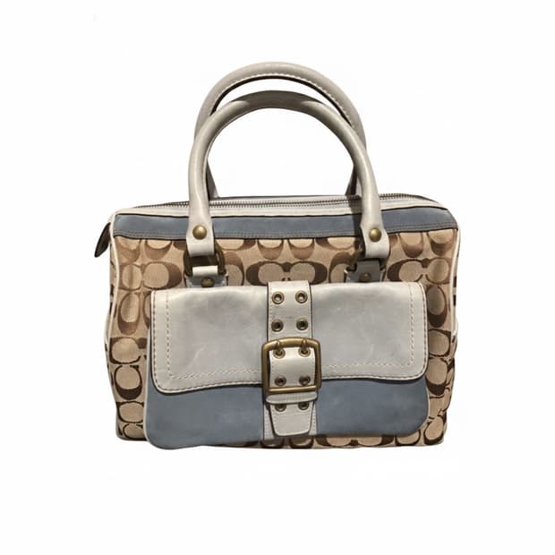 코치가방 코치 민트 블루보스턴백