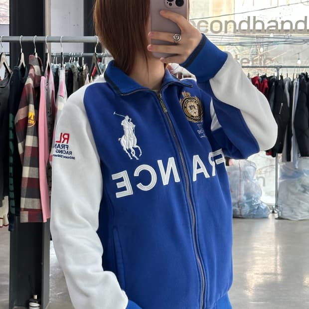 폴로랄프로렌 빅포니 치프키프 프랑스 레이싱 코튼집업