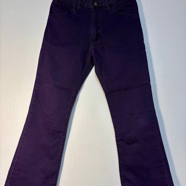 90s 랭글러 퍼플 부츠컷 데님팬츠 빈티지 청바지