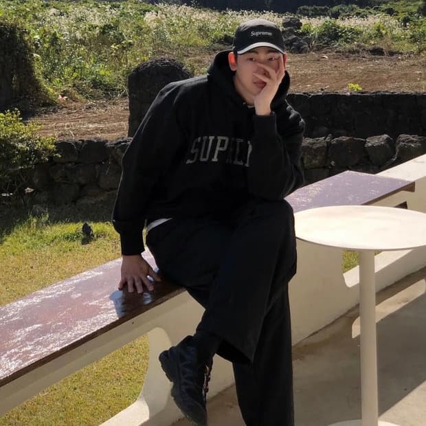 슈프림 글리터 아크로고 블랙 L