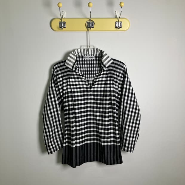 90's 이세이미야케 고방 체크 패턴 셔츠 
