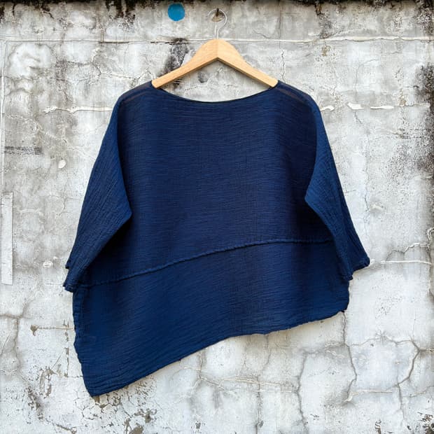 Issey Miyake 미 이세이미야케 언발 블라우스