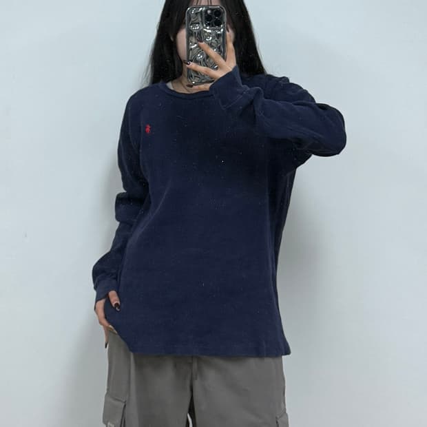 폴로랄프로렌 와플 텍스처 긴팔 티셔츠 E7