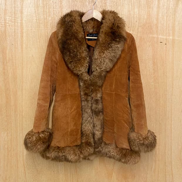 VTG mustang suede fur coat 무스탕 스웨이드 퍼코트