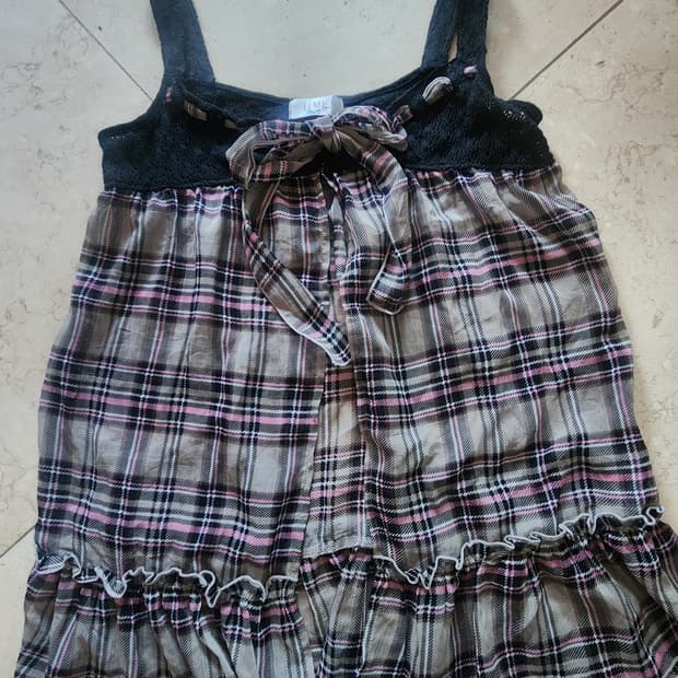 빈티지 체크 캐캐체깔 슬리브