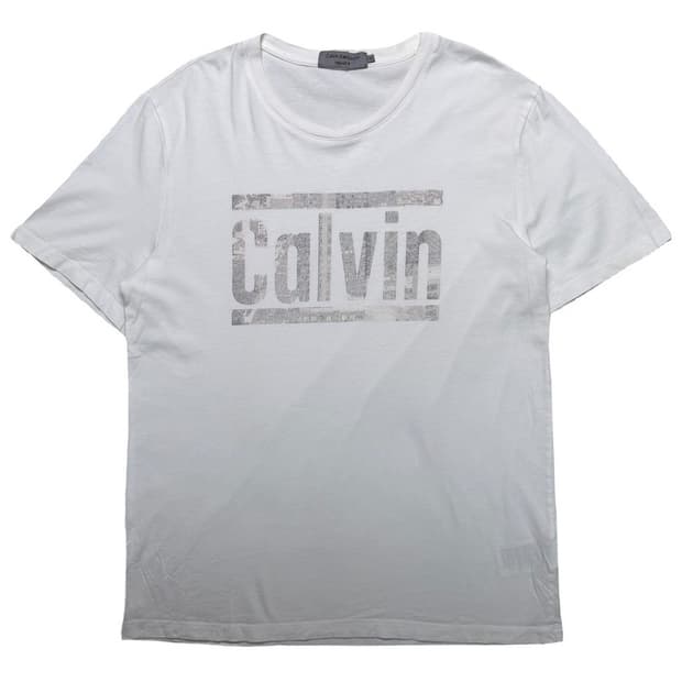 CALVIN KLEIN 프린팅 반팔 티셔츠 화이트 M