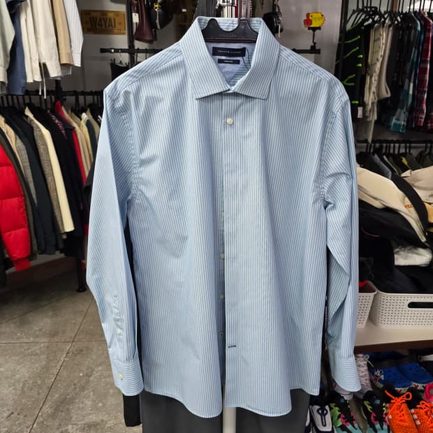 타미힐피거 하늘색 스트라이프 셔츠 (1251)
