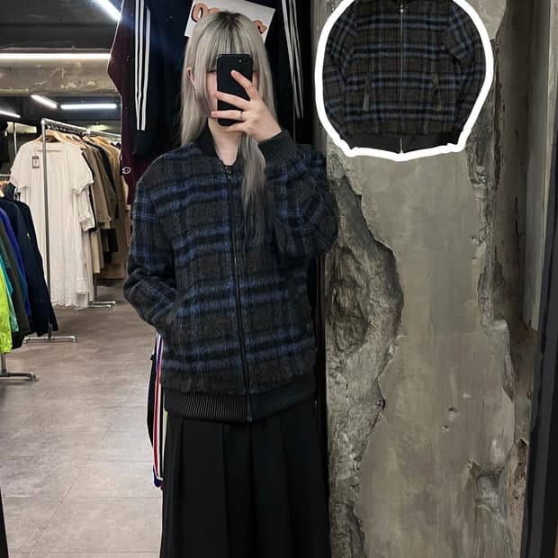 시스템 봄버 울 자켓 네이비 95 #csz3702