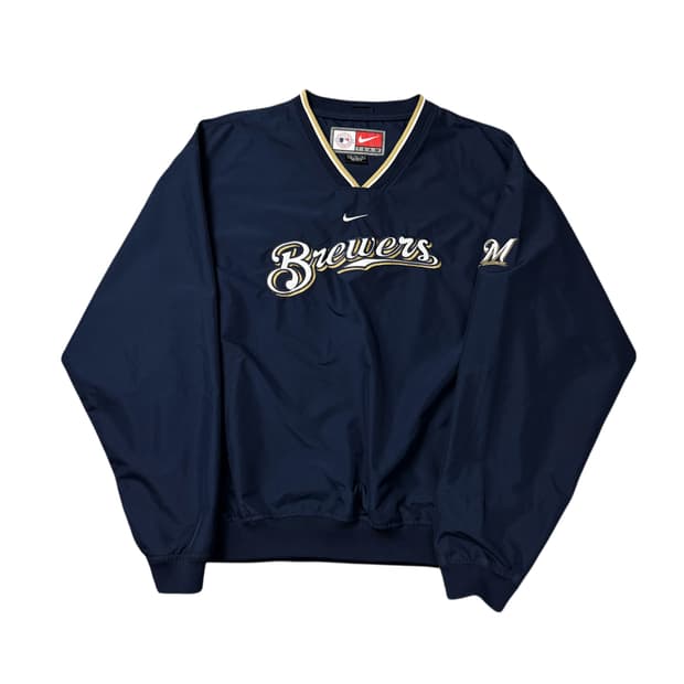 (M) 나이키 팀 MLB 밀워키 브루어스 센터스우시 웜업