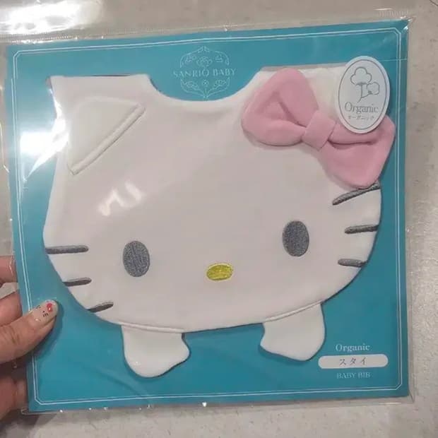 일본정품 산리오 오리지널 헬로키티 오가닉 턱받이