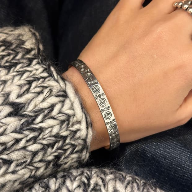 Spiral Path 925Silver Bangle🌀🌀🌀