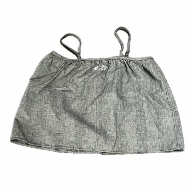 [빔즈보이] 체크 뷔스티에 끈나시 블라우스