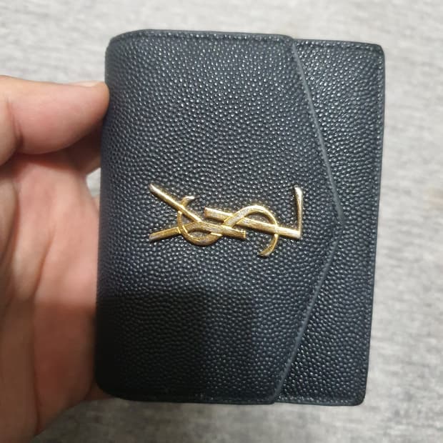 정품 입생로랑 아코디언 명함 카드지갑