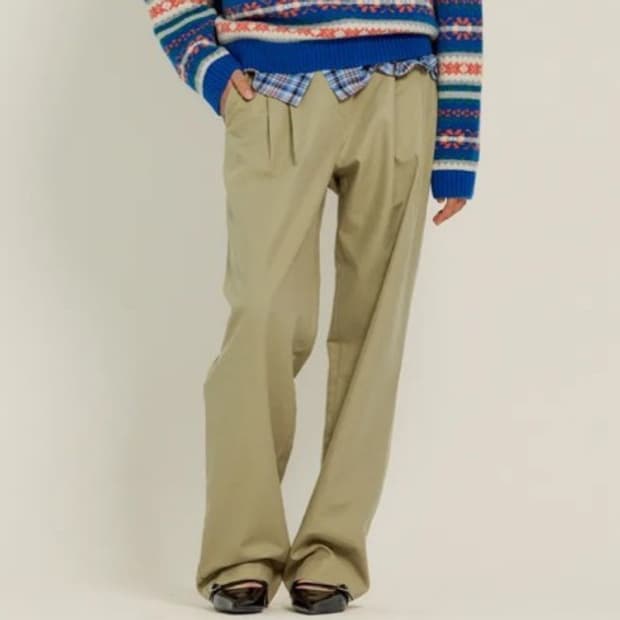 M SIENNE 시엔느 마틴 턱 베이지 팬츠 면바지