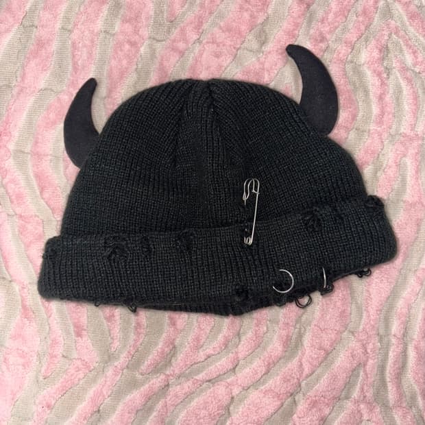 귀여운 악마 모자 갸루 지뢰계 힙