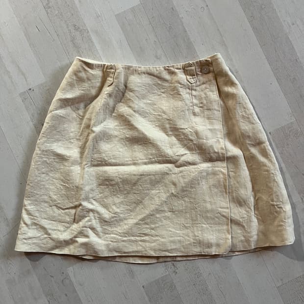 막스마라 린넨 랩 스커트