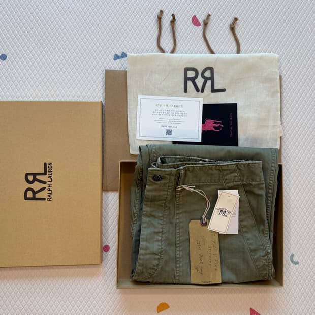 새상품) 더블알엘 RRL 헤링본 퍼티그 팬츠 34/32